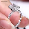 Anillo de plata 925 con diamante de laboratorio