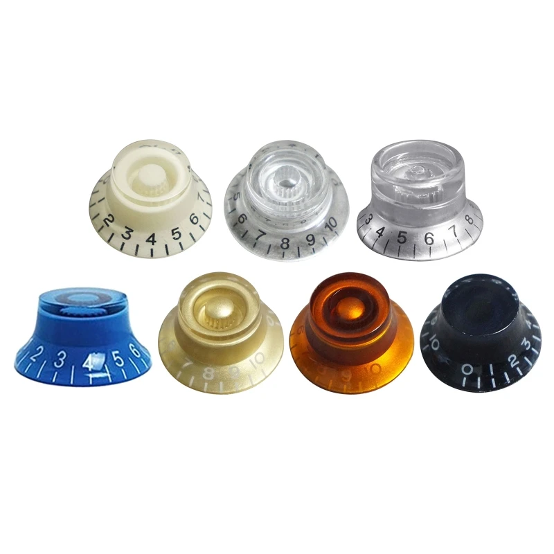 Multi Color Electric Guitar Volume Tone Knob Top Hat Straight Guitar Speed Control Knob Plastic