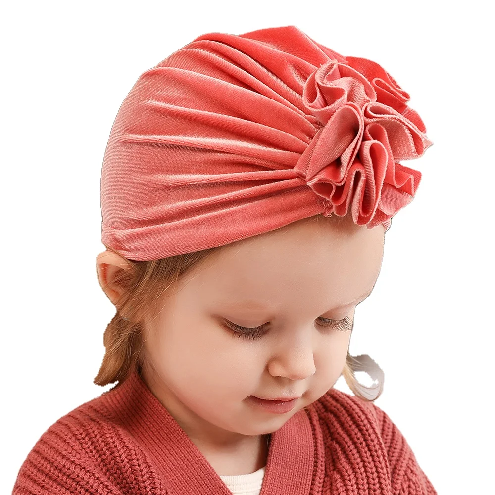 Baby Boys Girls Cotton Beanie Turban Hat Headband Head Wrap Soft Cap Headband 