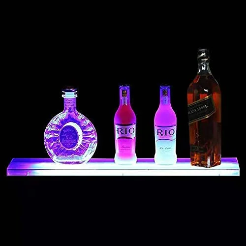 Acrylic Modern Custom  Led Lighted Liquor Bottle Display Shelf bar Display Rack