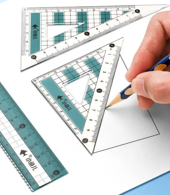 Компас линейка Набор из 7 предметов милые студенческие канцелярские принадлежности