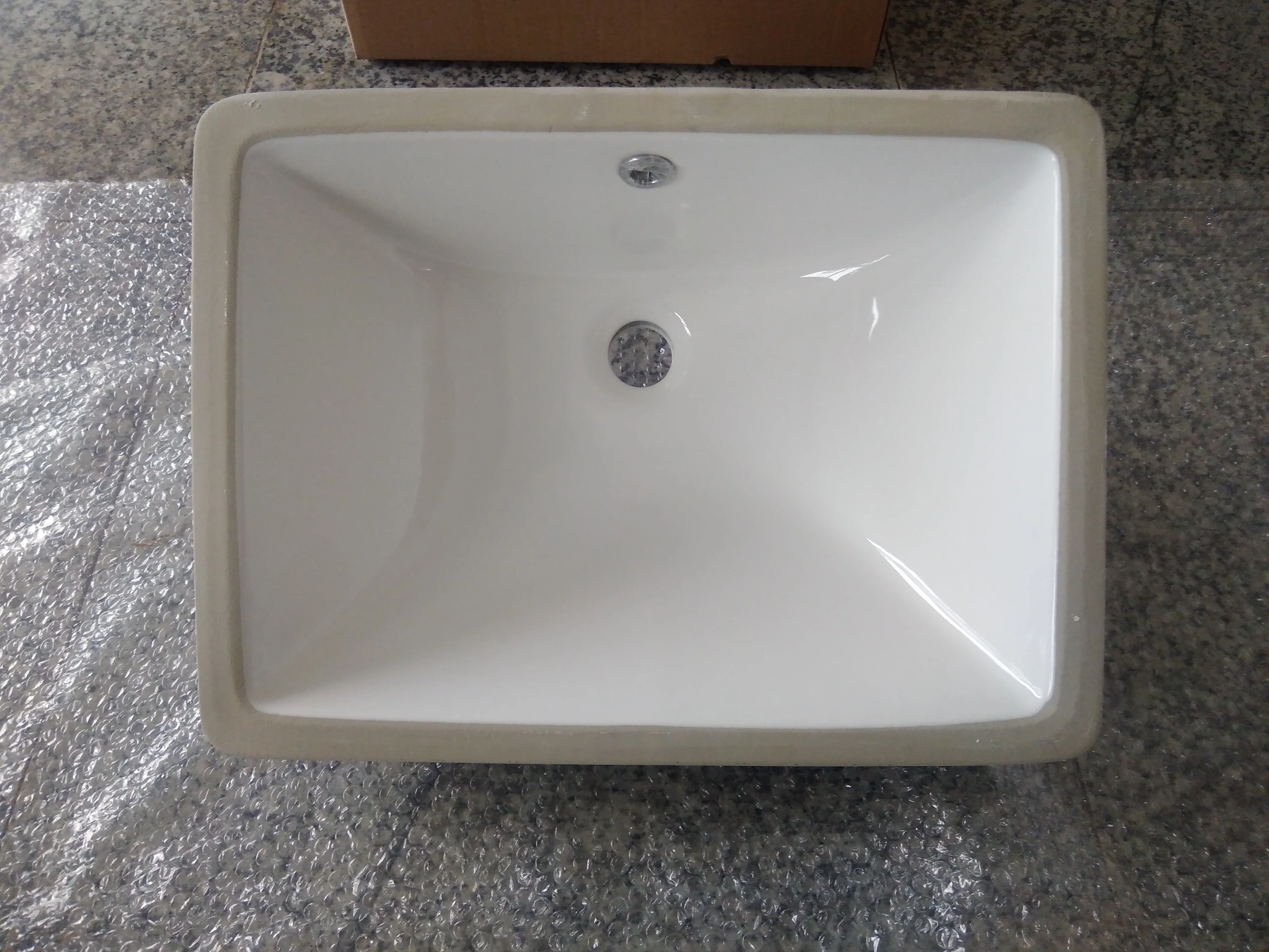 CUS1611 Bathroom Sink Wash Basin Rectangular Undermount Sink Ceramic Hand Wash Basin Vitreous China