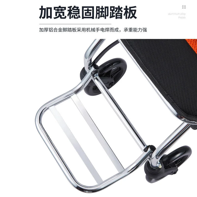 Aluminium Alloy Foldable Ultralight Manual Wheelchair for Airplane Airport