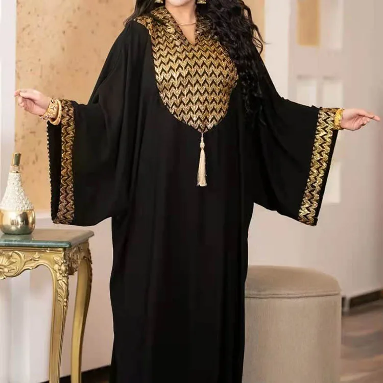 Eid Muslim Casual Loose Hooded Elegant Long Sleeve Ramadan Abaya Kaftan ...