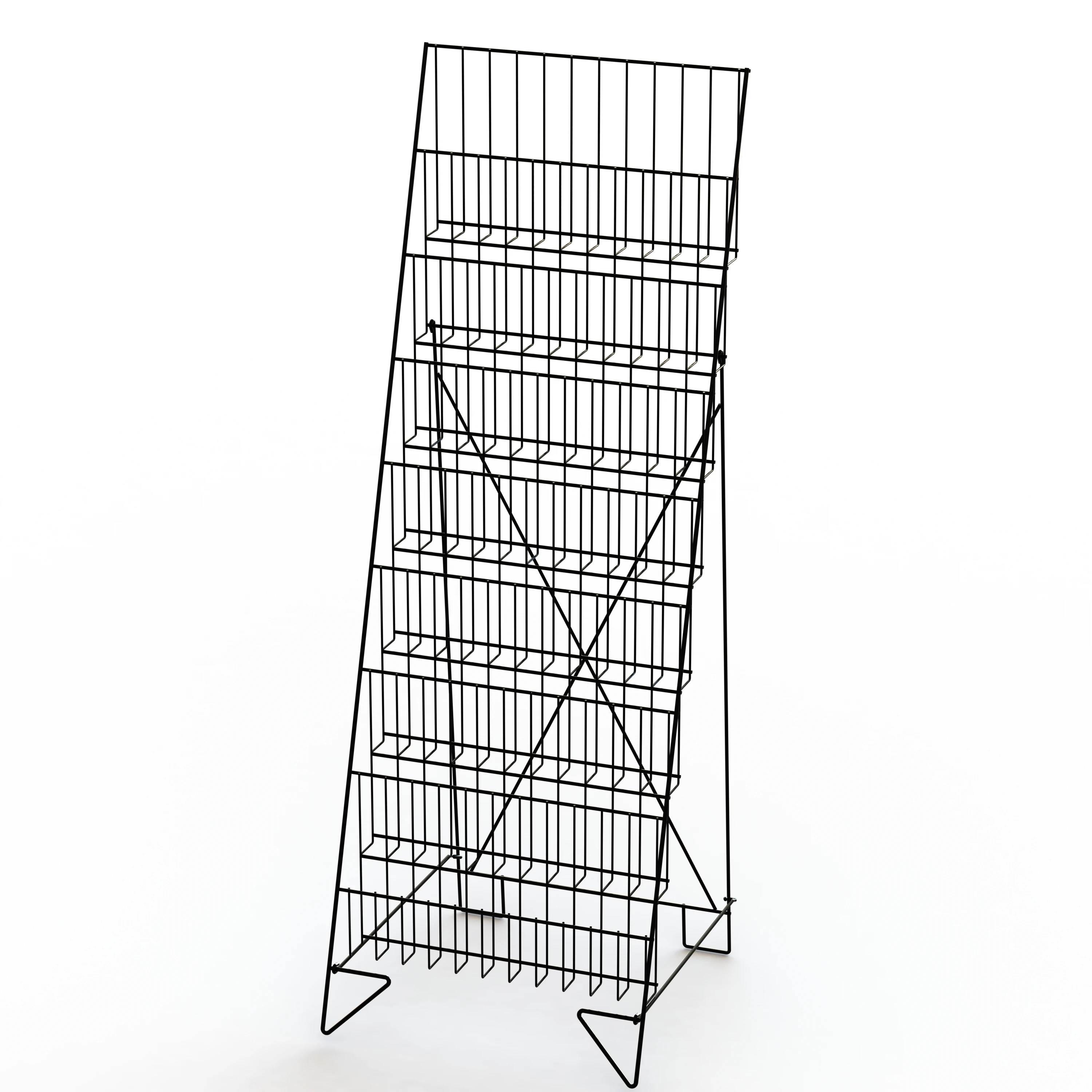 8 Layers Open Shelf Floor Metal Literature Rack,wire Rack Display,metal ...