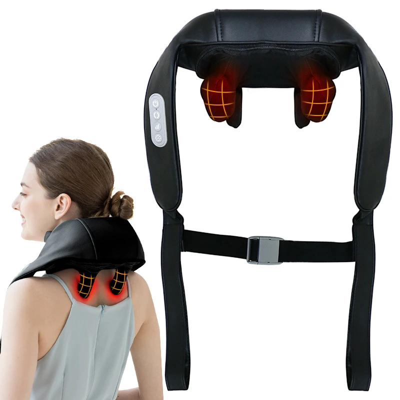2024 Electric Convenient Vibration Kneading Massage Trapezius Acupressure Neck and Back Massager for Neck Pain Relief