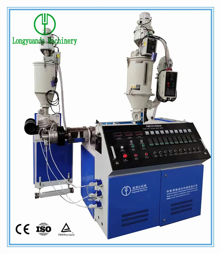 Plastic Pvc Conical Twin Screw Extruder Pe Pp Hdpe Ldpe Abs Pc Single