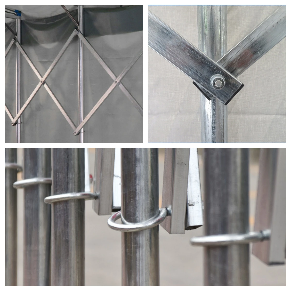 Movable and Fixed Tents for Outdoor Car Shade Parking Lot with PVC Scratch Proof Fire-proof Cloth and Galvanized Steel Frame