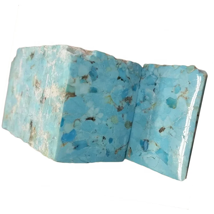USA Compress Turquoise Block Material Natural Turquoise Gemstone Rough Slab Lot Arizona Mine Kingman