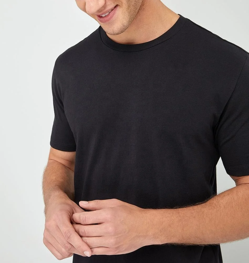 100 cotton black t shirts 