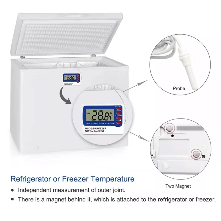 Digital High Low Alarm Fridge Freezer Refrigerator Magnet