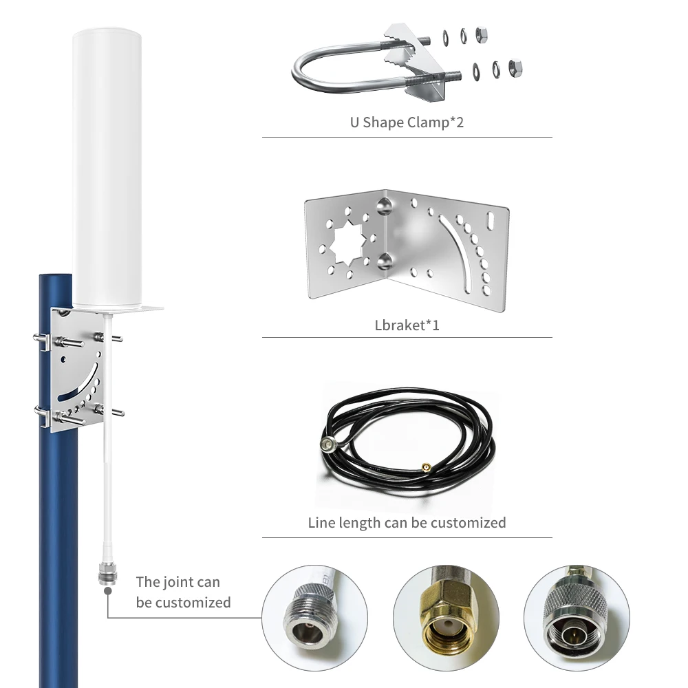 4x4 Cylindrical Mimo Antenna 600-3800mhz 4g Lte Cylinder Antenna For ...