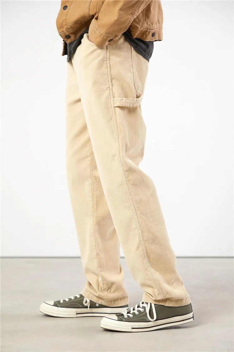 Wholesale Men's Cotton Corduroy Patch Pocket Pant Trousers