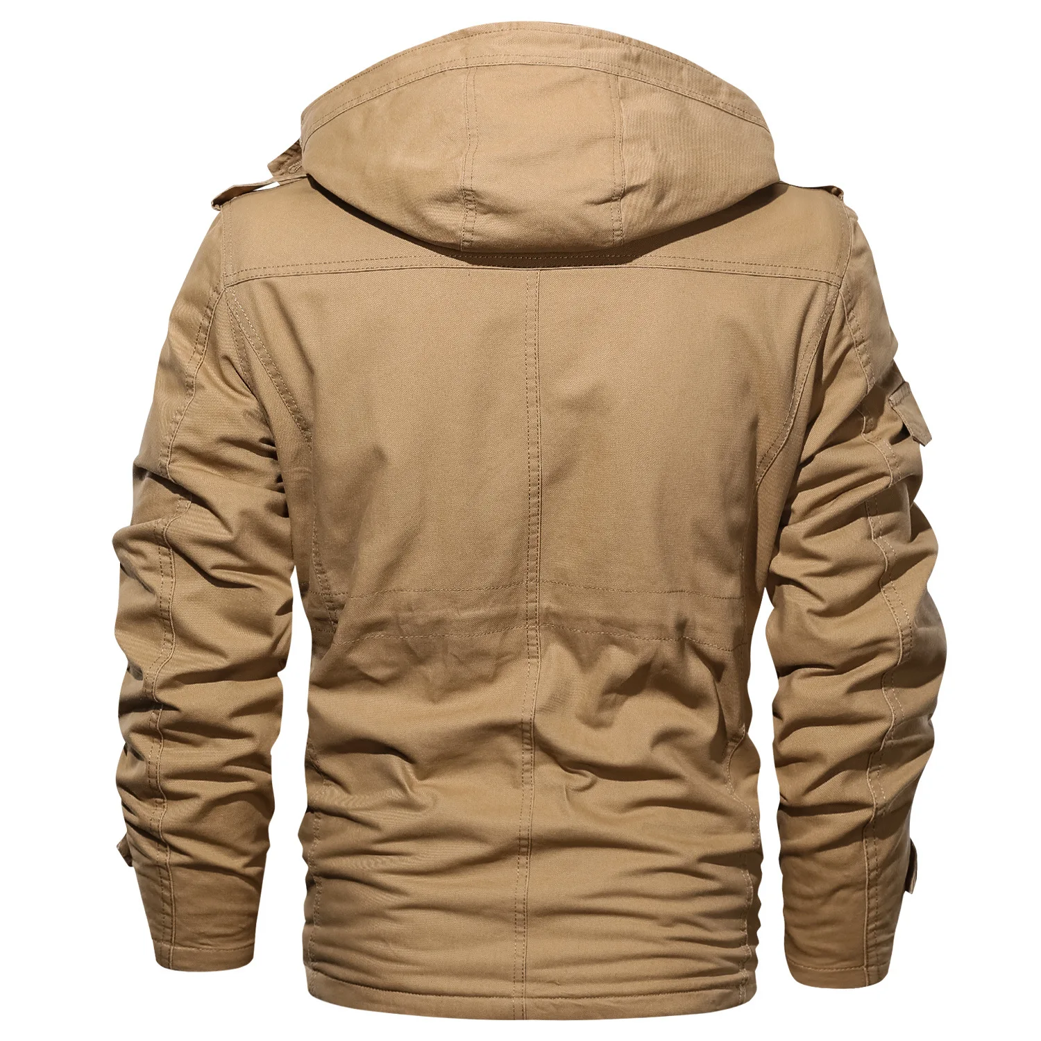 Men's Hooded Jacket Thicken Warm Fleece Winter Jacket For Men_voghion.com