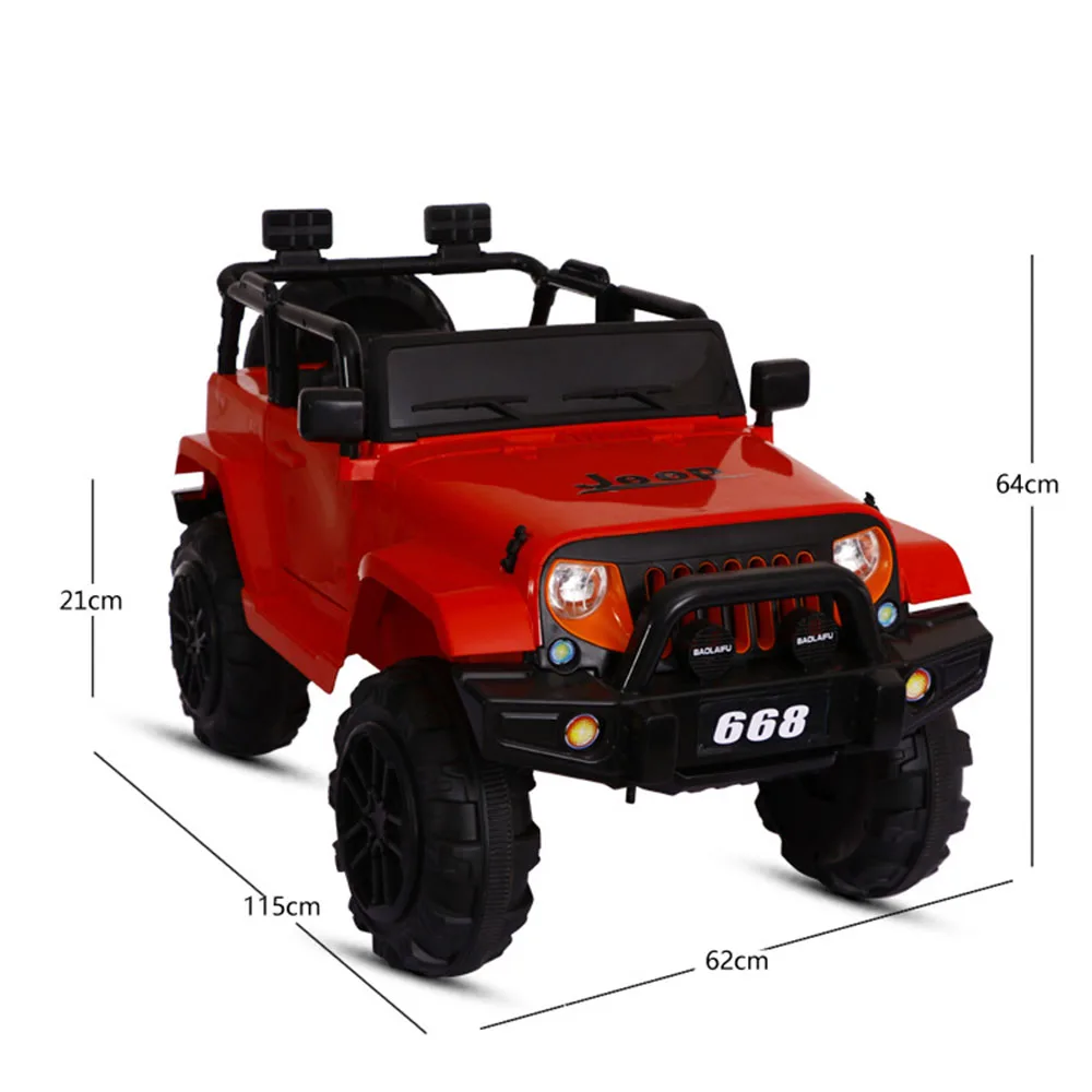 Children Electric Battery-Powered Four Wheel 4WD off Road Remote Control Ride on 5 to 7 Years Unisex Large Size for Toy Car