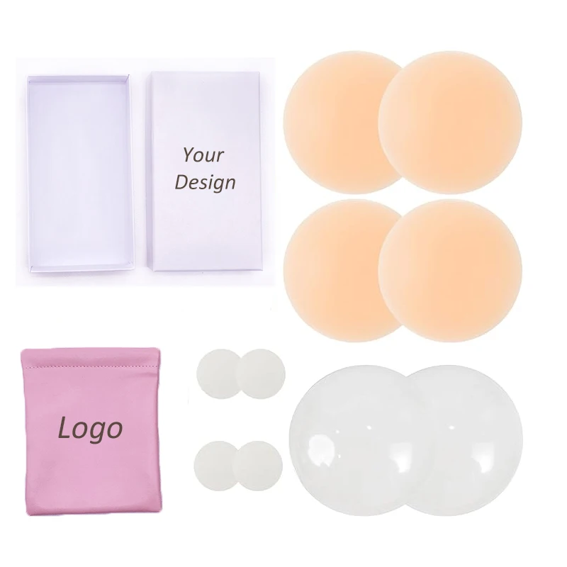 Matte Finish Invisible Adhesive Bra Waterproof Silicone Tits Cover Premium Silicone Reusable Nipple Covers