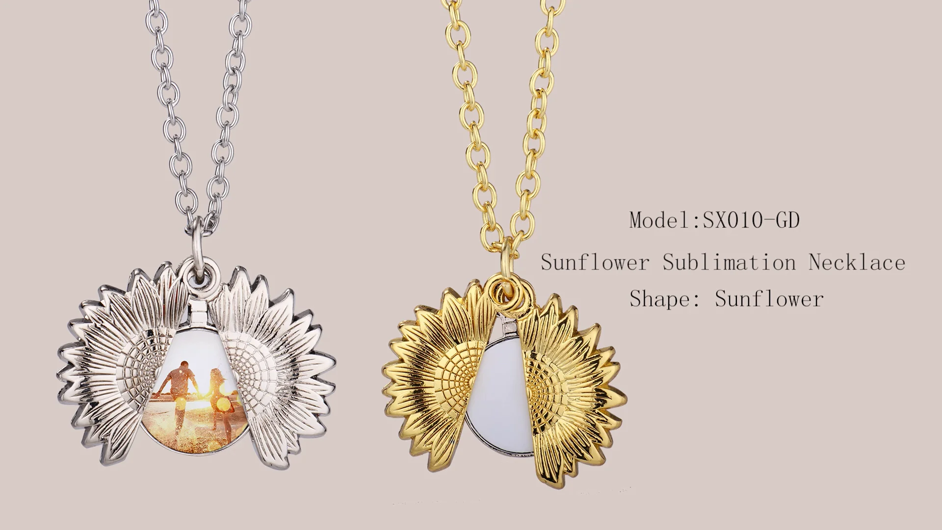 Sublimation Sunflower Necklace