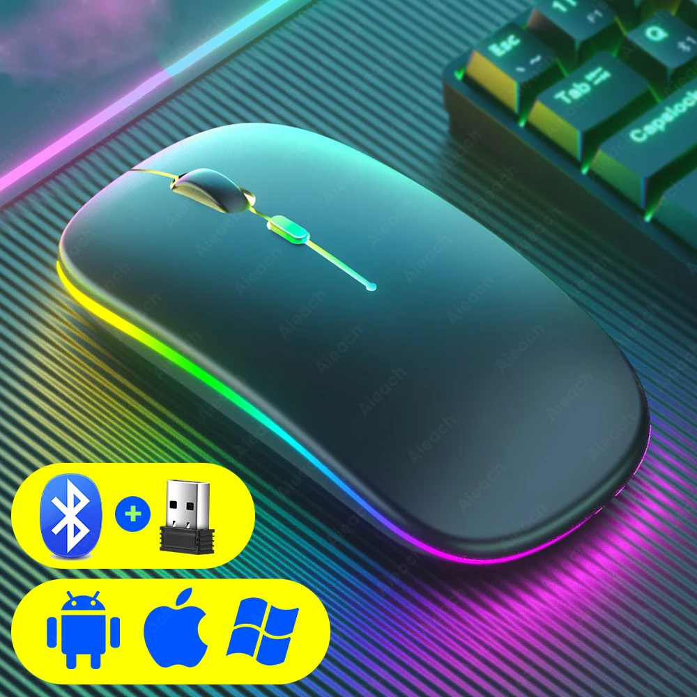 Dual Mode Bluetooth Mouse Wireless Optical Gaming Mouse
