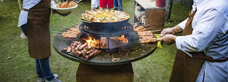 Outdoor Corten Steel Iron Fire Pit Bbq Brazier Rust Corten Steel Fire ...