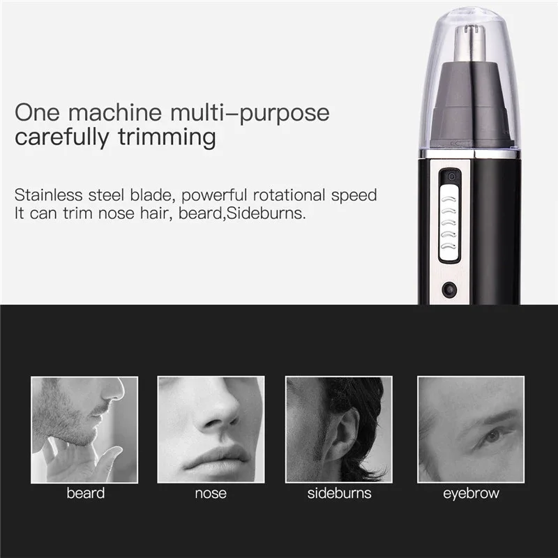 4in1 Rechargeable Nose Trimmer Beard Trimer For Men Micro Shaver