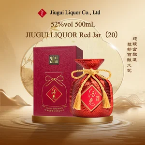 52%vol 500mL JIUGUI LIQUOR Red Jar20 Solid-State Fermented Premium Chinese Baijiu Liquor Spirit Crafted with Care
