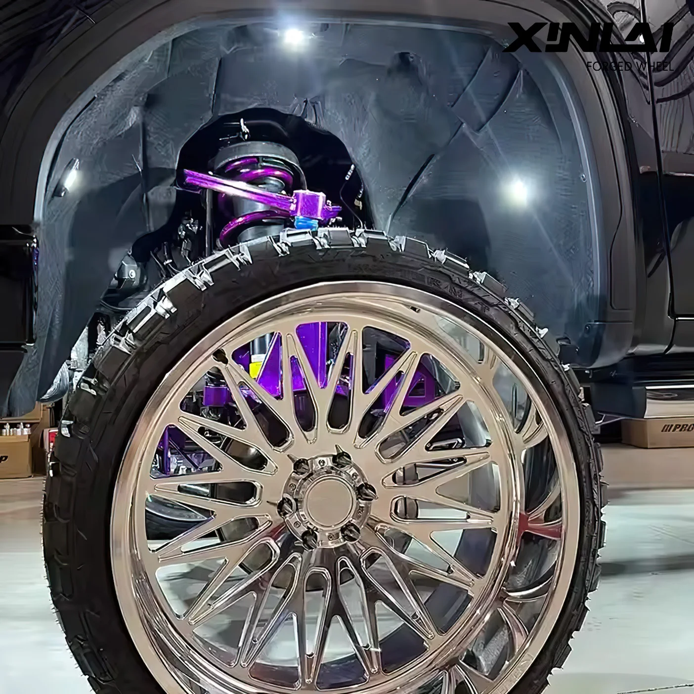 XL Deep Dish Chrome Mesh Design Off-Road Wheel 5x127 5x139.7 6x139.7 Car Alloy Wheel Rim for Toyota Hilux Jeep Wrangler - Image 3