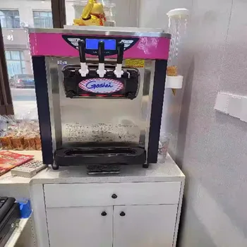 Rebirth Commercial Ice Cream Maker Automatic 3 Flavors Soft Serve Ice Cream Machine Business Ice Cream Truck