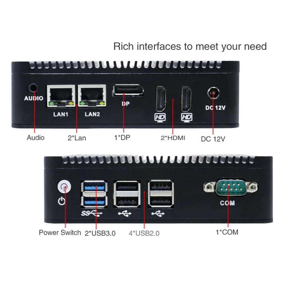 Cheap N3700 J3710 Dual Nic Mini Pc - Fanless & Versatile