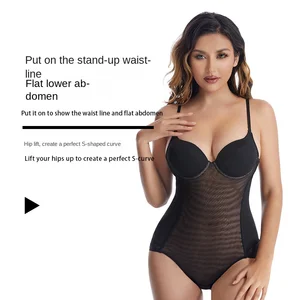 Thin Sexy Nylon Tunic Belly Shapers Firm One-Body Shaping Beauty Body Cup Triangle Sling Girdle Bodysuit Type