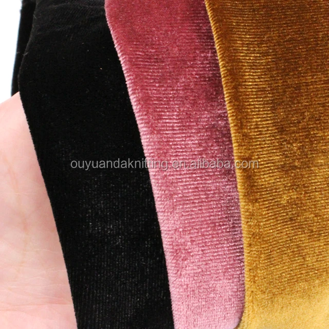 
 Золотистый цвет 93% полиэстер 7% спандекс KS бархат 4 Way Stretch корейский бархат для одежды/платье  