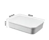 White Large flat style with lid