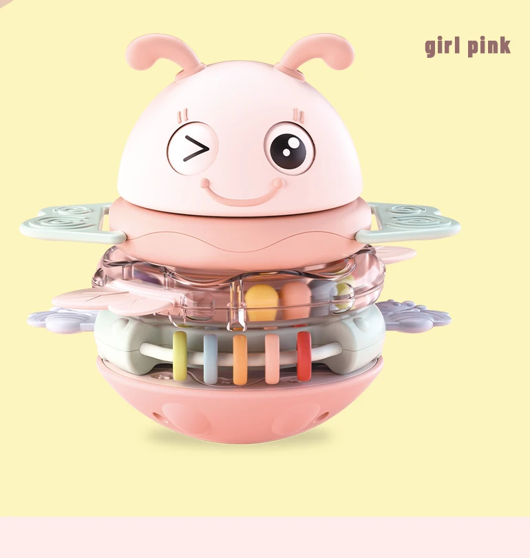 Educational Latest New Baby Roly Poly Toy Tumbler Plastic Music Lighting Ball for Kids
