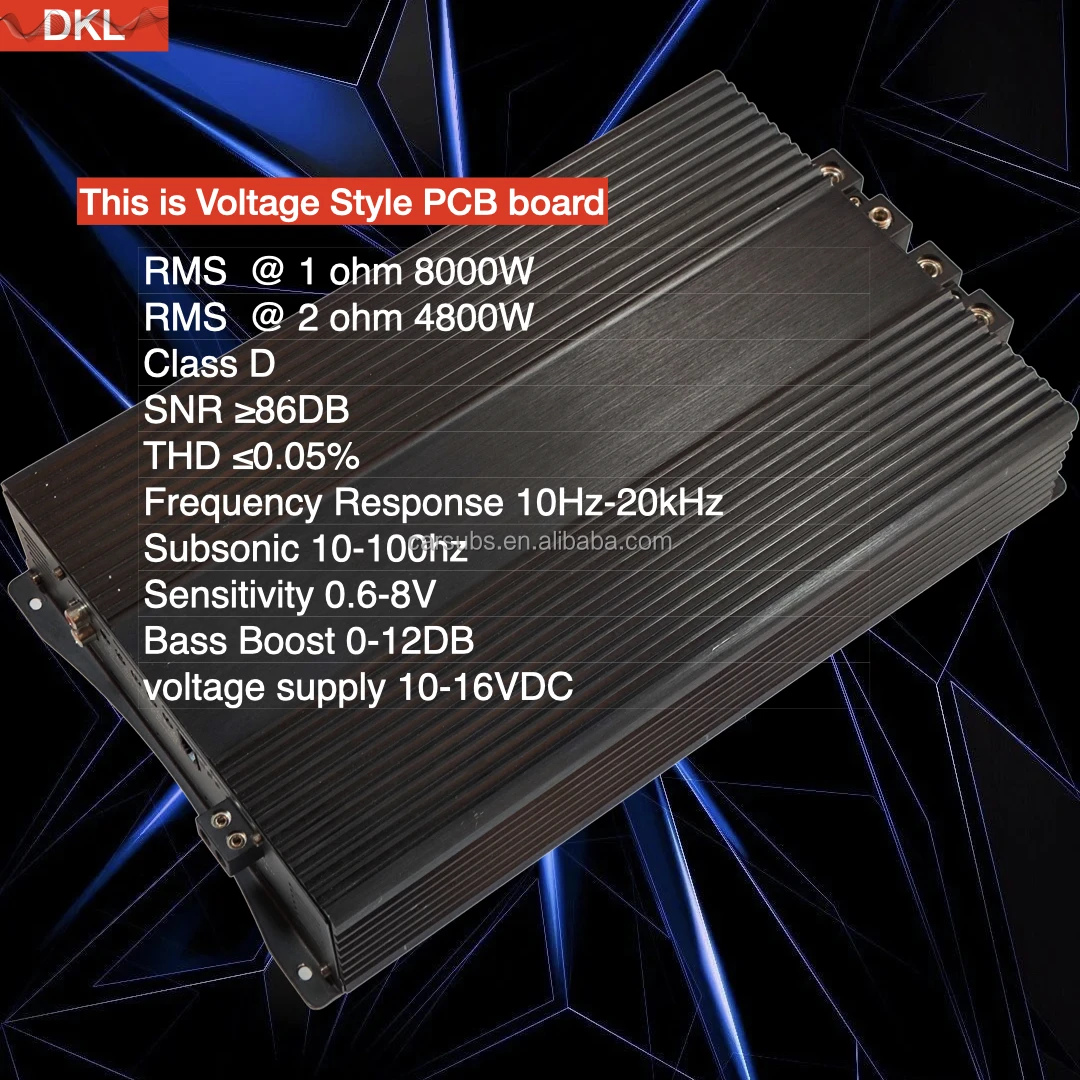 Brazilian Pcb Board Car Subwoofer Amplifier Rms 8000w Class D Max 1 Ohm