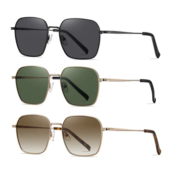 Square Metal  trendy sunglasses 2023 luxury rectangle  sunglasses men women
