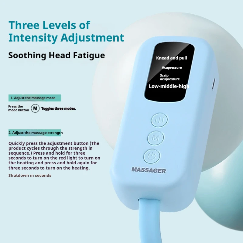 Wholesale Head Massager Electric Airbag Vibration Head Massage Treatment Relaxation Device with Heat Relieve Fatigue Relife Pain
