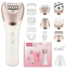 Lanumi 703 6 in 1 Grooming Kit Body Shaver for women Electric epilator Painless lady shaver IPX7 Waterproof epilator for women