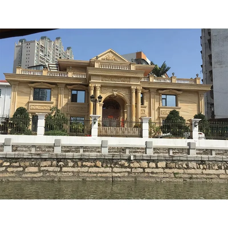 product natural yellow sandstone tiles design cut to size luxury villa exterior wall decor marble for outdoor floor tiles-2