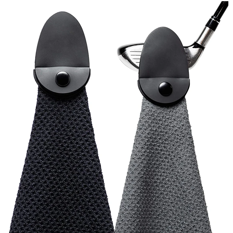 Custom Sublimation Printed Microfiber Waffle Weave Golf Towels With the Magnet and Hook details