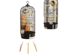 Metal semi-circular parrot breeding cage with hook bird holder cage