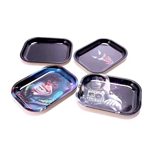 cigarette tin for roll ups Custom Metal Tobacco Rolling Tray Cigarette Tin Roll up Tray China Supplier