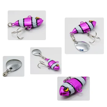CHEERY New 14g VIB Tail Vibration Bait Spinner Spoon Sinking Lure Fishing Tackle Pesca Spinning Balance Rotating Metal Jig – Metal Jig – view 4