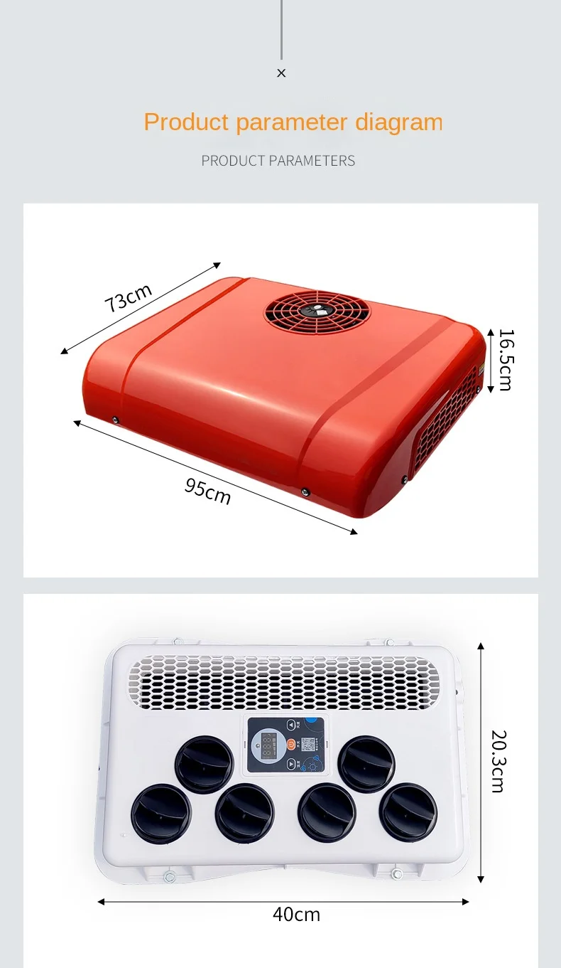 24v Truck Sunroof Parking Air Conditioner Refrigeration Truck Roof