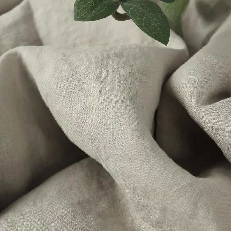 Pure Linen Bedding Set 170 Gsm Stone Washed Linen Bed Sheet Set