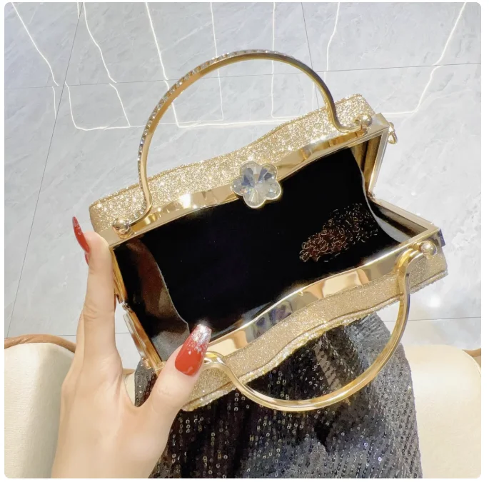 Cross-border Women's Bag Diamond-studded Dinner Party Shining Banquet Bracelet Lady Dress Evening Dress Shoulder Messenger Bag