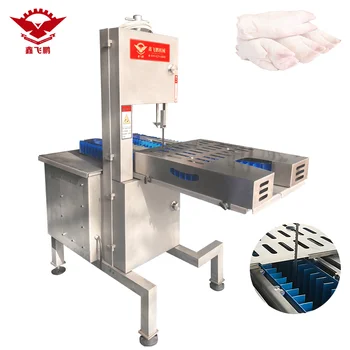 XinFeiPeng Automatic Pork Trotters Half Split Bandsaw Frozen Meat Trotter Pork Feet Cube Cutting Machine Band Saw