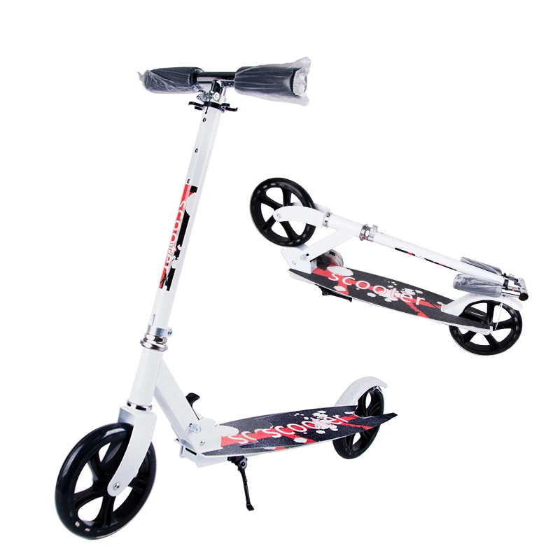 2022 Adults no battery charge adjustable height foldable kick scooter 2 Big PU wheels walk tool adults scooter