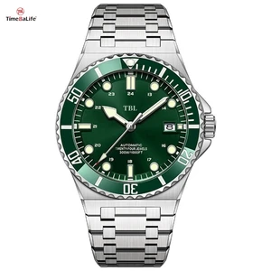 Custom New Design LOGO OEM 316L Stainless Steel Diving Watch Japanese Automatic Mechanical Luxury Formal Watches for Men