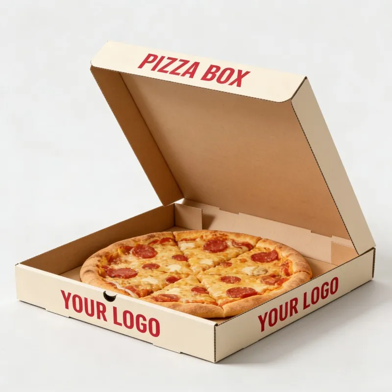 Groothandel Soja-ink Biologies afbreekbare 6, 8, 10, 11, 12, 13, 15 en 16 duim Golfkarton Pizza-dosse Aangepaste Gedrukte Pizza-dos