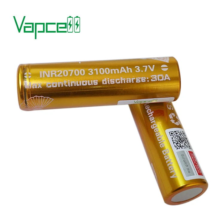 IMR 20700 3000mAh Rechargeable Battery - High Drain 30A Continuous / 40A Pulse, Flat Top