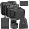 Black Travel 8 pcs set